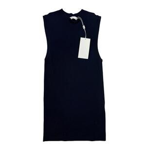 Hugo Boss Women's Fesk Sleeveless Knit Top Dark Navy Blue Size M
